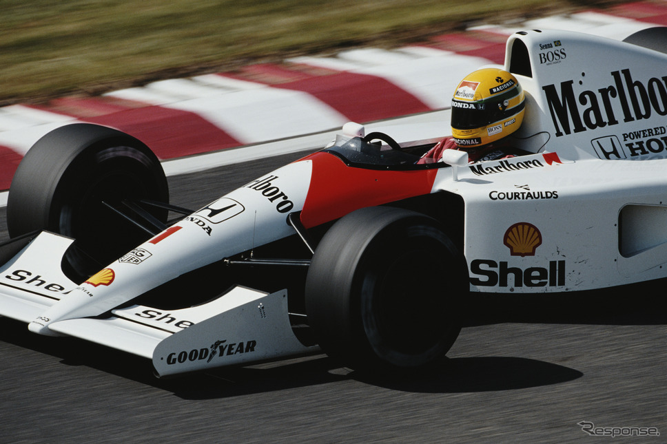 1991年F1日本GP（鈴鹿）でのアイルトン・セナ《Photo by Pascal Rondeau/Allsport/Hulton Archive/ゲッティイメージズ》