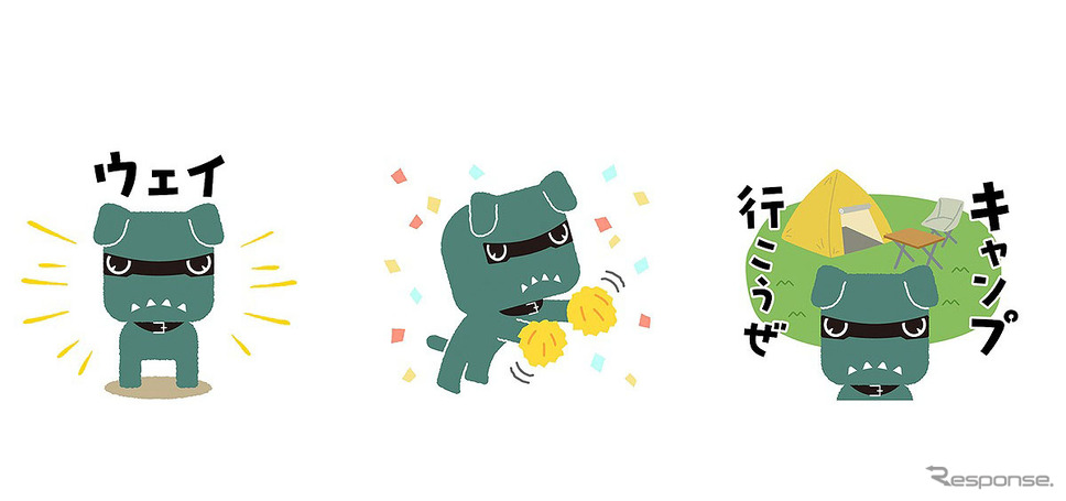 公式キャラクター「デリ丸。」LINEスタンプ《画像提供 三菱自動車》