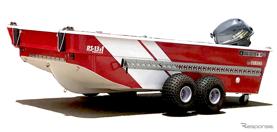 洪水・水難救助艇「RS-13」（コンセプトモデル 開発モデル）《写真提供：ヤマハ発動機》