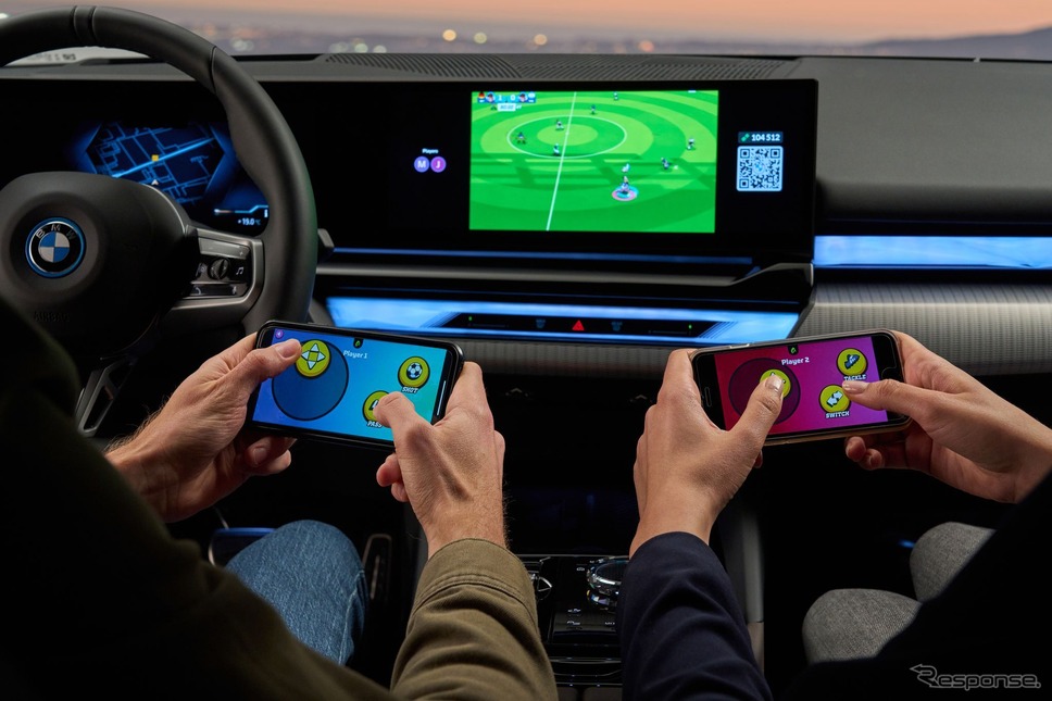 BMW 5シリーズ 新型の車内で可能になる「AirConsole」によるゲーム体験《photo by BMW》