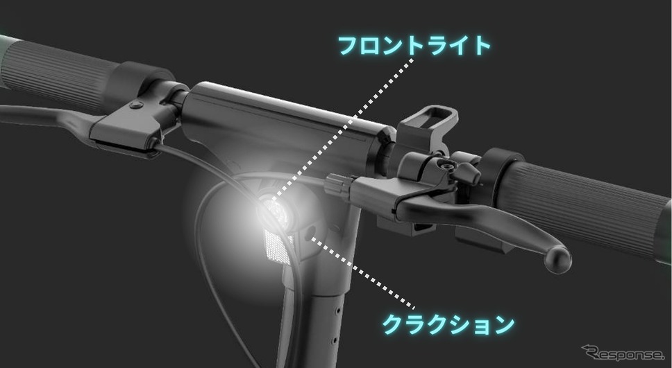 フロントライトとクラクション《写真提供:Ampere》