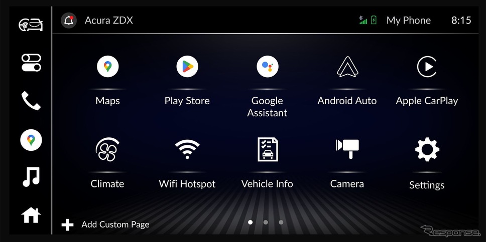 アキュラ ZDX に車載化される「Google built-in （グーグル・ビルト・イン）」《photo by Acura》