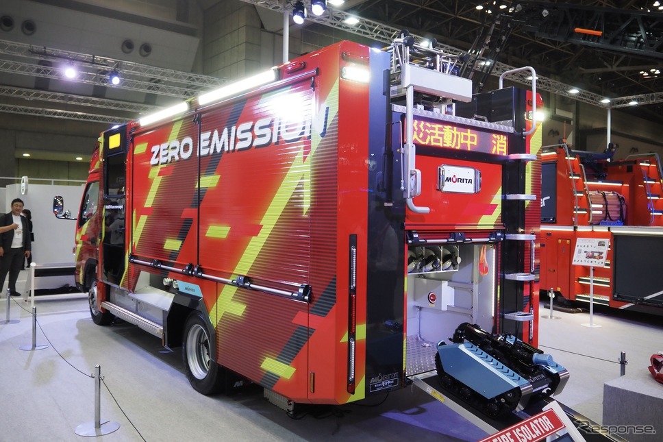EV消防ポンプ自動車 MoEVius concept（東京国際消防防災展2023）《写真撮影 高木啓》