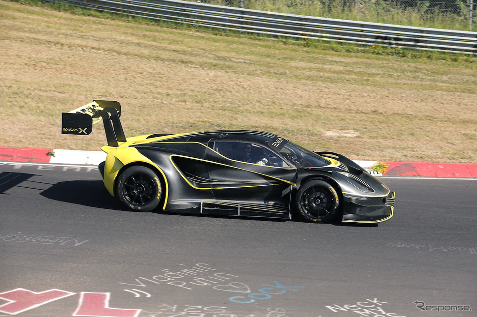 ロータス エヴァイヤX 開発車両(スクープ写真)《APOLLO NEWS SERVICE》
