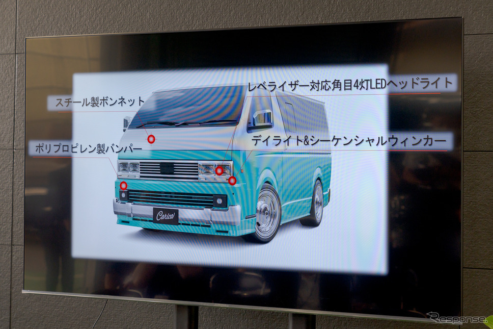 ボンネットはスチールで堅い素材だが、バンパーはポリプロピレンで柔らかい素材を使うなど、パーツひとつひとつにこだわりがある。《写真撮影 関口敬文》