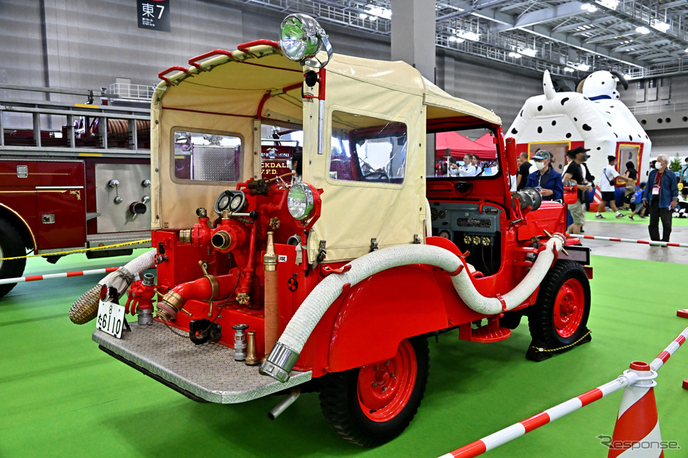 三菱ウィリスCJ-3B消防ポンプ車“じぷた”仕様(東京国際消防防災展2023)《写真撮影 高木啓》