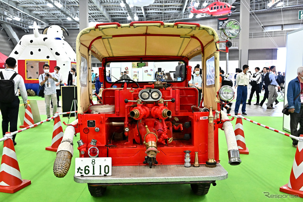 三菱ウィリスCJ-3B消防ポンプ車“じぷた”仕様(東京国際消防防災展2023)《写真撮影 高木啓》
