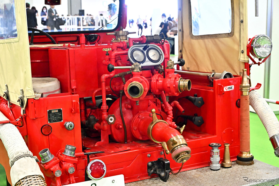 三菱ウィリスCJ-3B消防ポンプ車“じぷた”仕様(東京国際消防防災展2023)《写真撮影 高木啓》