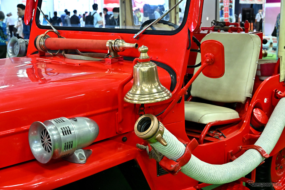 三菱ウィリスCJ-3B消防ポンプ車“じぷた”仕様(東京国際消防防災展2023)《写真撮影 高木啓》