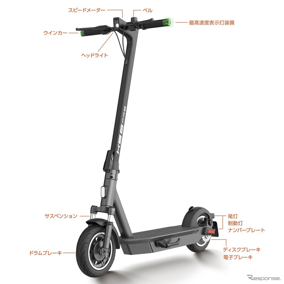 YADEA KS6 PRO:機体の装備《写真提供 YADEA》