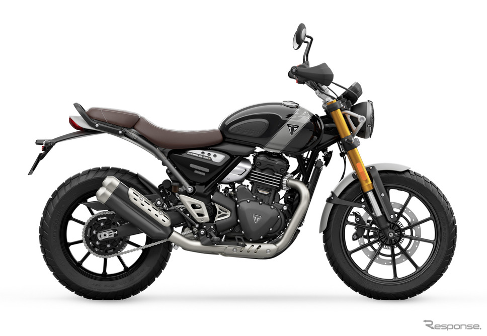 トライアンフ スクランブラー400X(ファントムブラック×シルバーアイス)《写真提供:トライアンフモーターサイクルズジャパン》