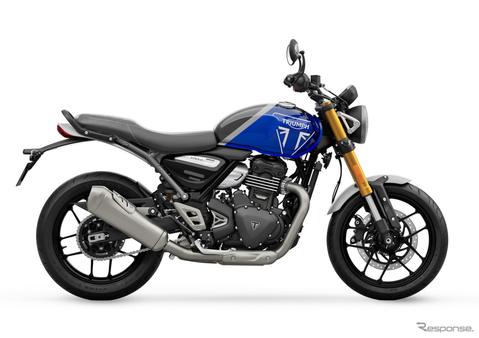 トライアンフ スピード400(カスピアンブルー)《写真提供:トライアンフモーターサイクルズジャパン》