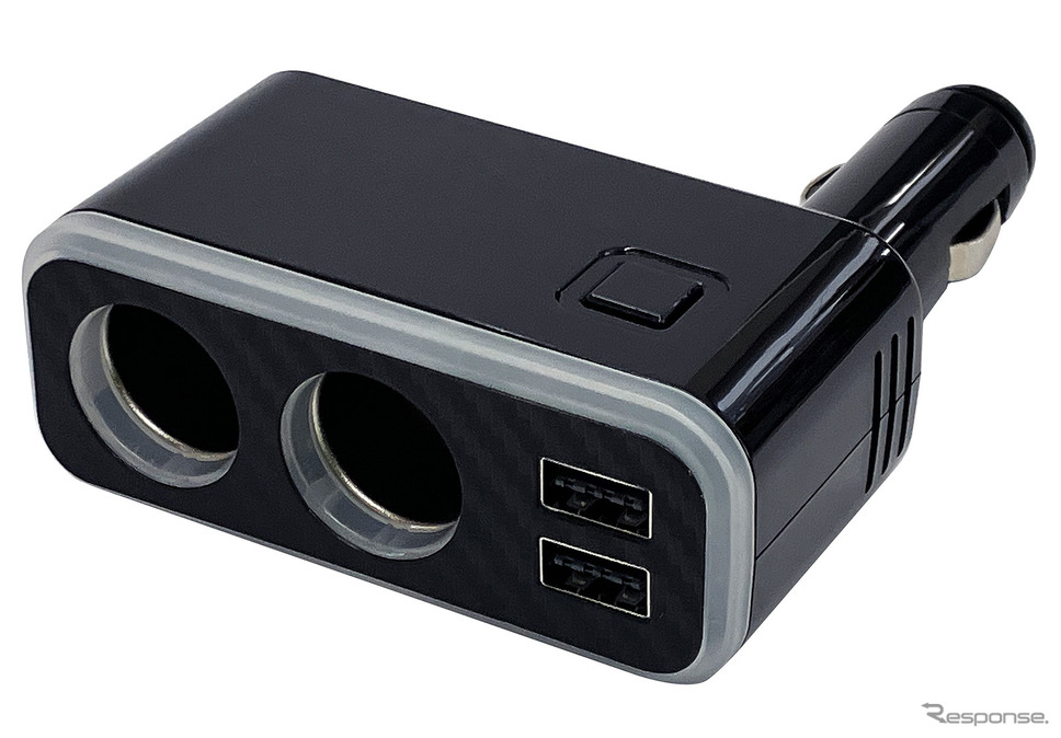 Kashimura・2連ダイレクトソケット 2USB-4.8A レインボーライト付き(KX-235)Photo by カシムラ