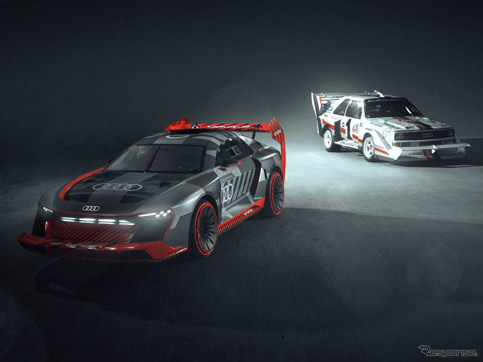 S1 e-tron クワトロ・フーニトロン（手前）とスポーツ・クワトロS1《photo by Audi》
