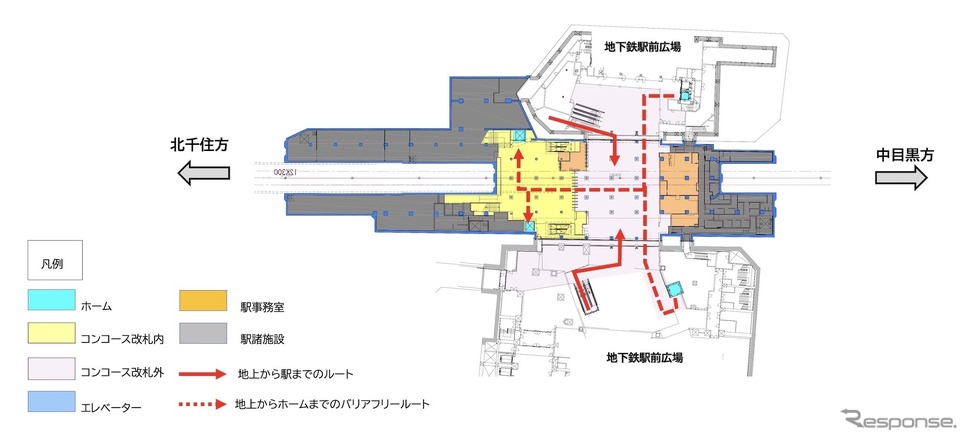地下2階平面図《画像提供 東京メトロ》