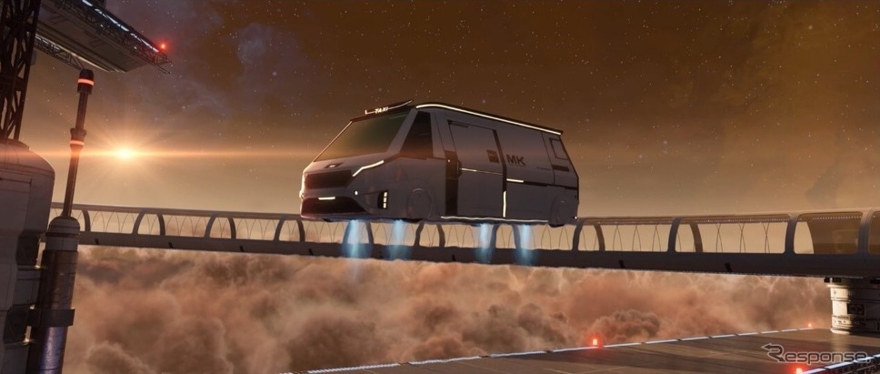 20XX年、未来の地球での移動は空飛ぶ自動車《画像提供 エムケイホールディングス》