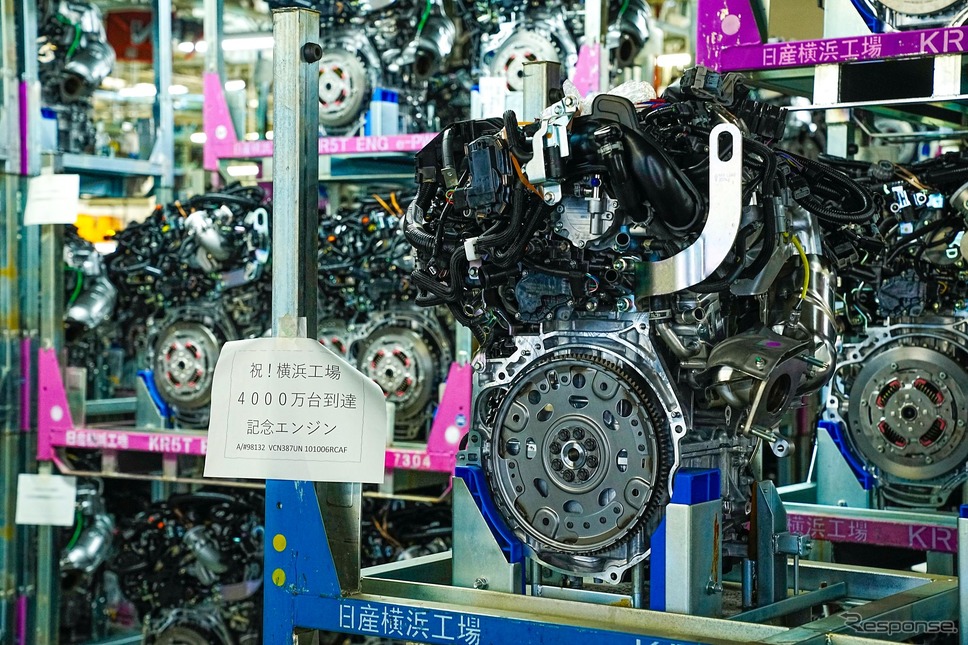 4000万台めとなるエンジン《写真提供 日産自動車》