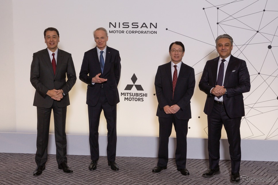 ルノー・日産・三菱自動車、提携の新たな取り組みを発表(2023年2月)《写真提供 日産自動車》