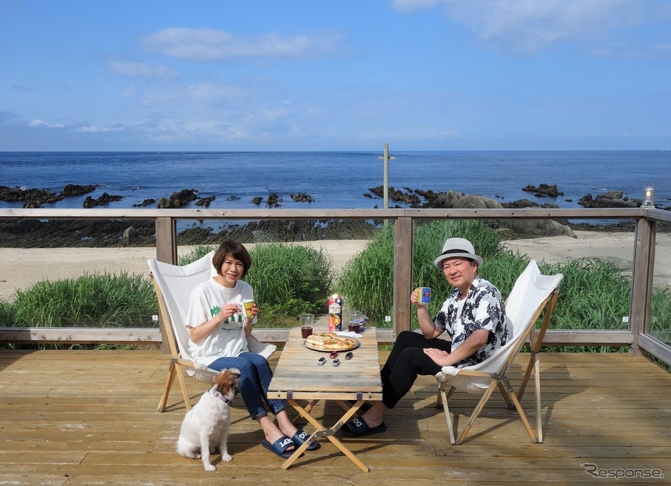 愛犬との旅行に大荷物はつきもの《写真撮影 青山尚暉》