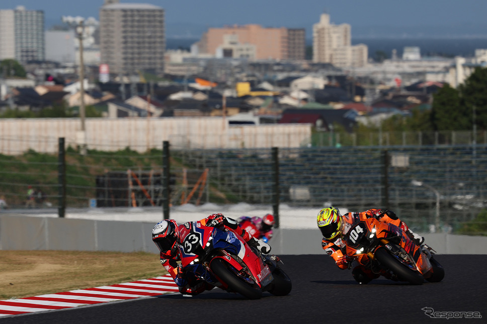 優勝した#33 Team HRC with Japan Post(長島哲太/高橋巧/チャビ・ビエルゲ)《撮影 竹内英士》
