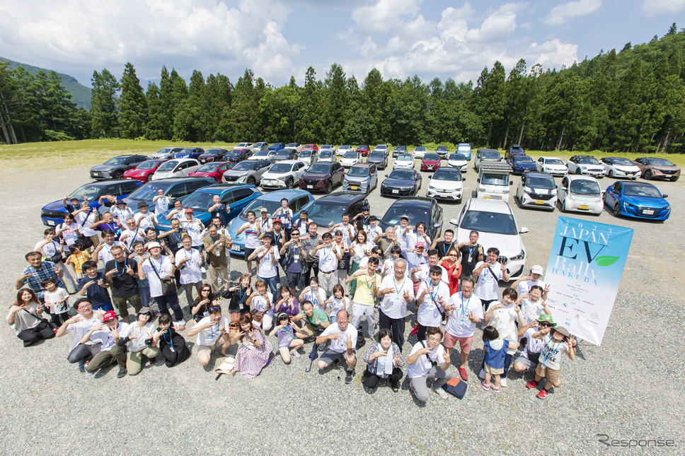 「第10回ジャパンEVラリー白馬2023」が7月22日、23日に開催。72台の電動車が集結した。《写真撮影 日本EVクラブ》