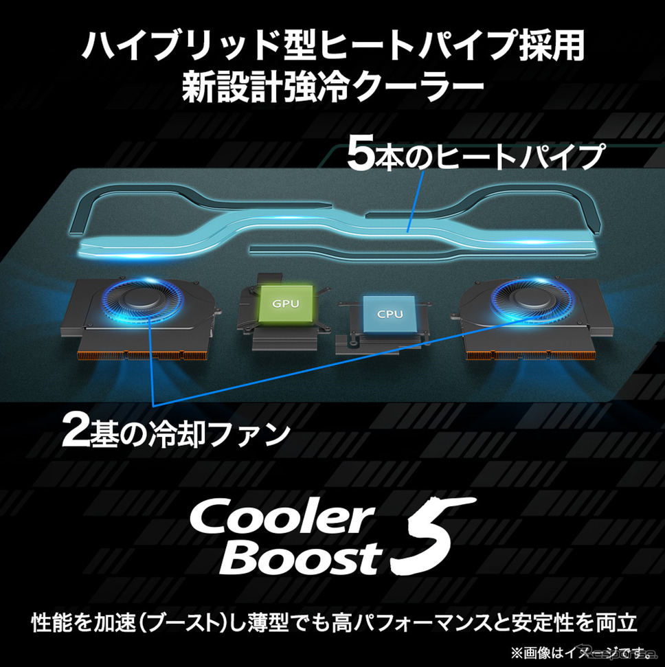 新設計強冷クーラー「Cooler Boost 5」《写真提供：エムエスアイコンピュータージャパン》