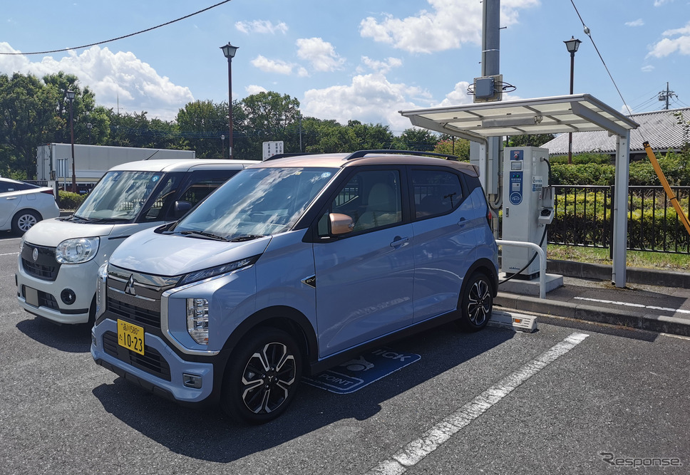 「道の駅おかべ」での充電は出力が低く、期待外れだった《写真撮影 諸星陽一》