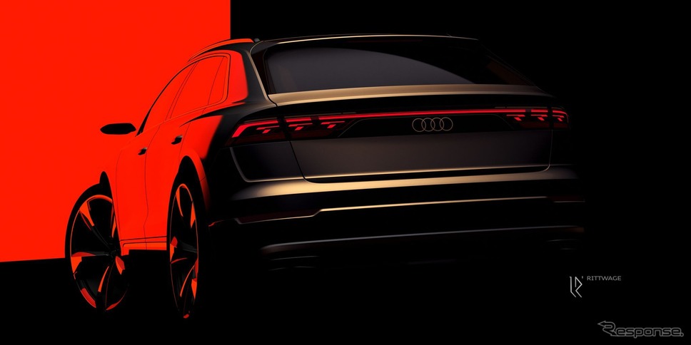 アウディ Q8 改良新型のティザースケッチ《photo by Audi》