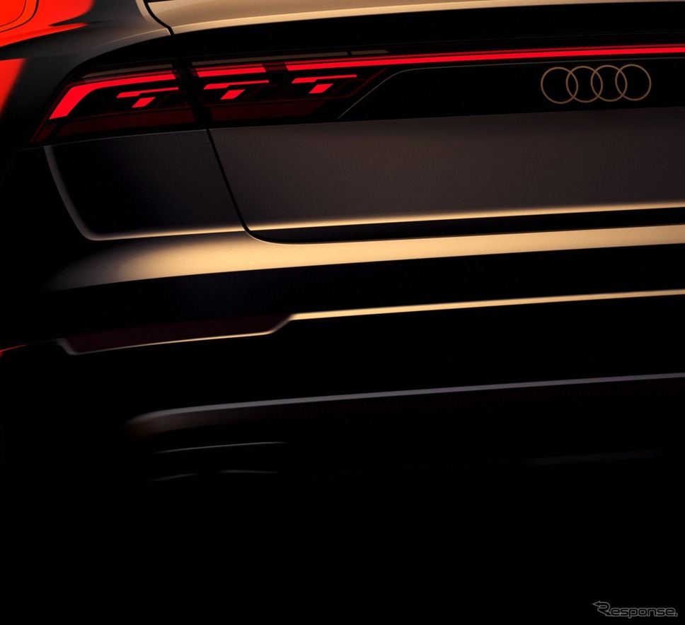 アウディ Q8 改良新型のティザースケッチ《photo by Audi》