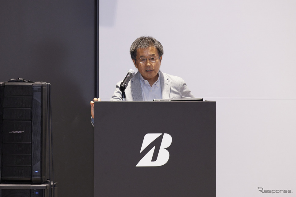 東レ・カーボンマジックの奥社長《写真提供 ブリヂストン》