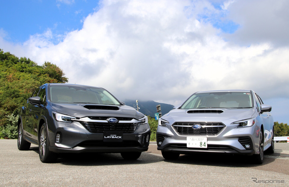 レヴォーグレイバック(左)とレヴォーグ(右)《写真撮影 内田俊一》