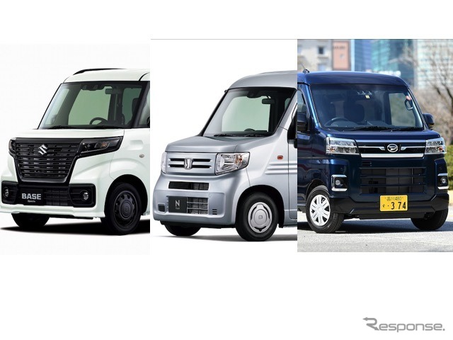 （左から）スペーシアベース、N-VAN、アトレー《画像提供 編集部》