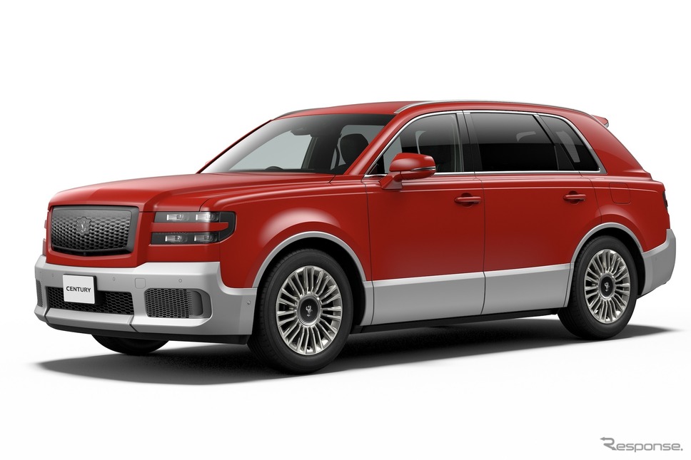 トヨタ・センチュリー新タイプ:KIWAMI LINE、紅蓮(ぐれん)グローリーレッド×シルバー、オプション装着車《写真提供 トヨタ自動車》