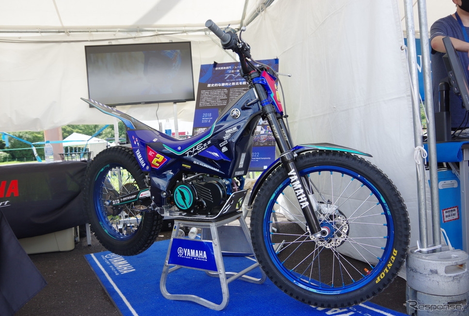 電動技術をアピールするヤマハ発動機が展示した、電動トライアルバイク「TY-E」《写真撮影 宮崎壮人》