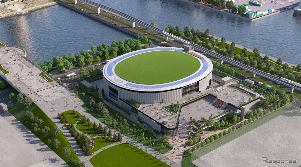 TOYOTA ARENA TOKYO 鳥瞰(遠景)《画像提供 トヨタ自動車》