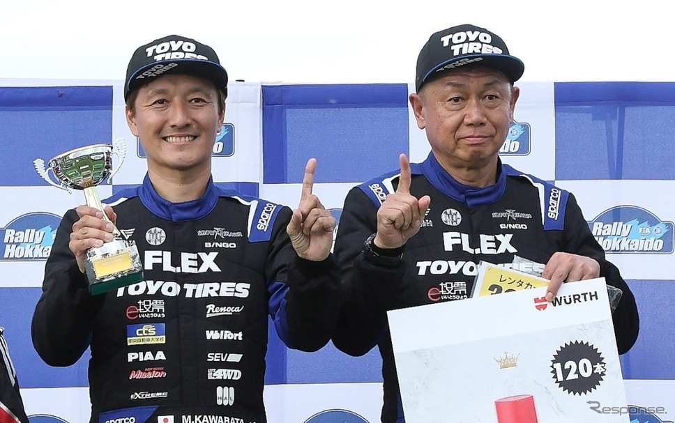 川畑真人選手（左）とコ・ドライバーの中谷篤選手《写真提供：TOYO TIRE》