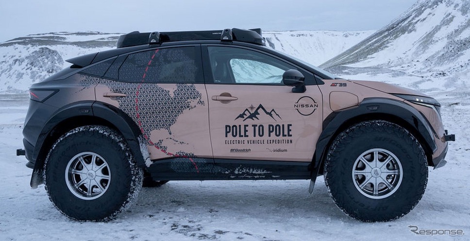 日産 アリア の北極〜南極探検車《photo by Nissan》