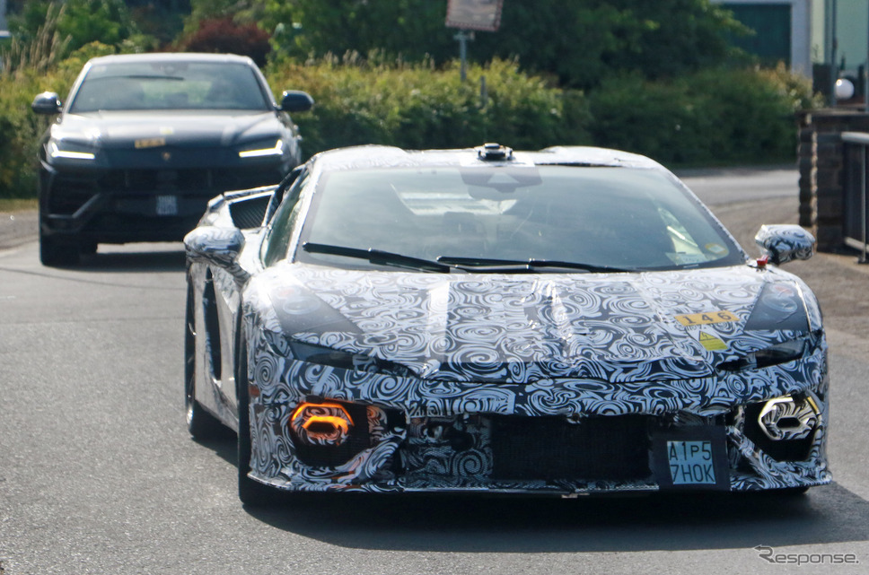 ランボルギーニ ウラカン 後継モデルのプロトタイプ(スクープ写真)《APOLLO NEWS SERVICE》