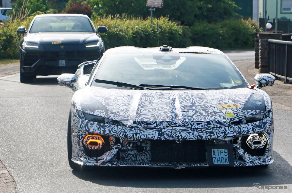 ランボルギーニ ウラカン 後継モデルのプロトタイプ(スクープ写真)《APOLLO NEWS SERVICE》