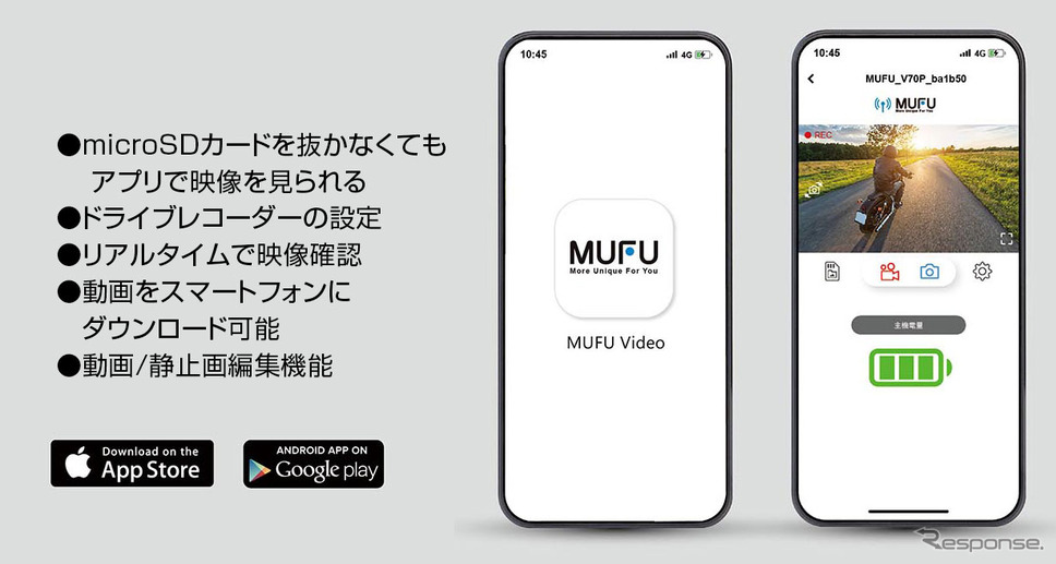 MAXWIN×MUFU 二輪用ドラレコ「MF-BDVR002」《写真提供:昌騰》