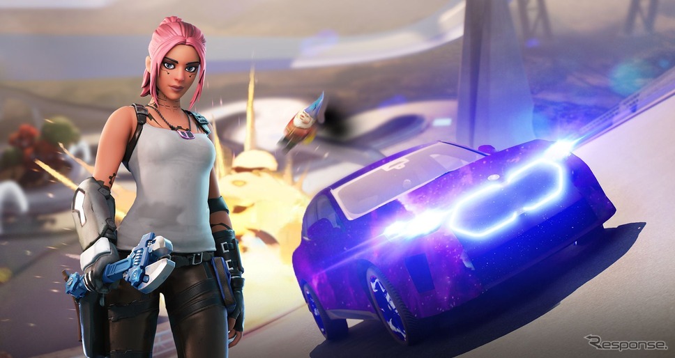 公式発表前にゲーム『フォートナイト』に登場するBMW iX2《photo by BMW》