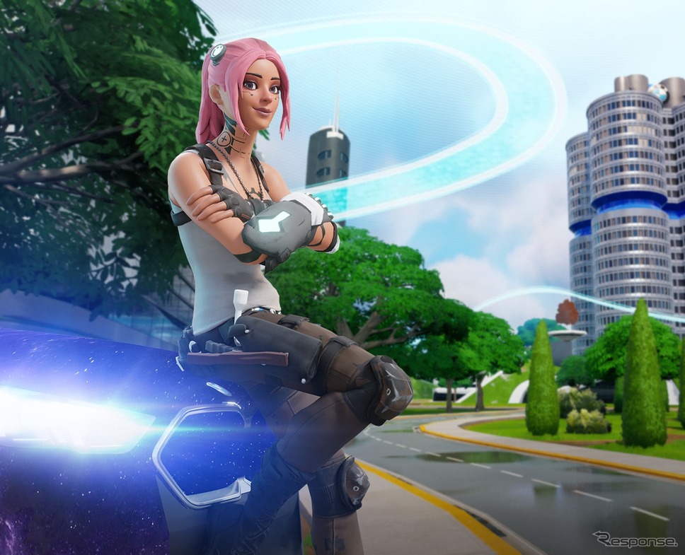 公式発表前にゲーム『フォートナイト』に登場するBMW iX2《photo by BMW》