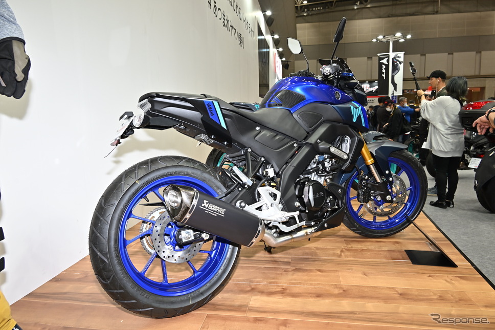 ヤマハ MT-125 アクセサリー装着車(写真は東京モーターサイクルショー2023出展車両)《写真撮影 雪岡直樹》