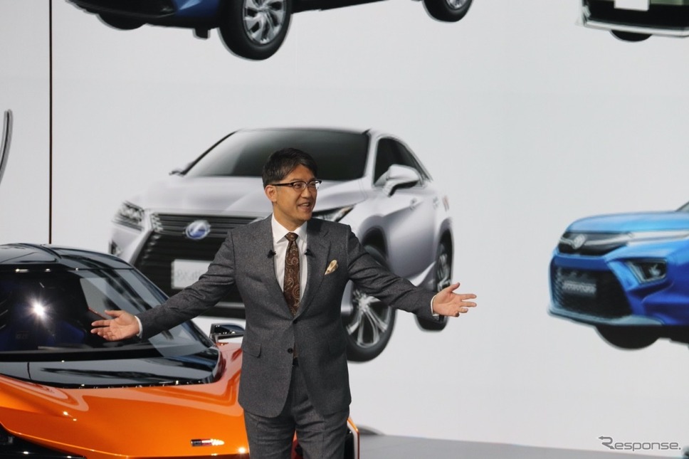 トヨタ自動車のプレスカンファレンス（ジャパンモビリティショー2023）《写真撮影 中尾真二》