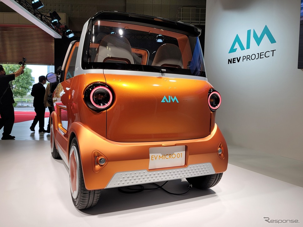 AIM EV MICRO 01のリアビュー。《写真撮影 根岸智幸》