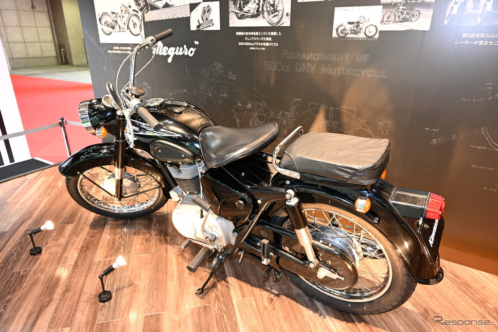 1964年から69年まで生産された、カワサキ250メグロSG（ジャパンモビリティショー2023）《写真撮影 安藤貴史》