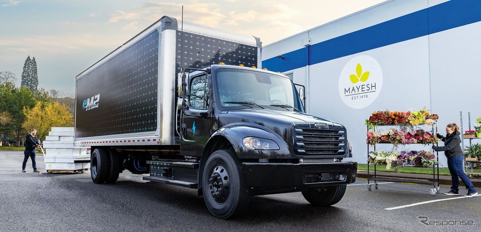 ダイムラートラックの新開発のEV大型トラック、フレートライナー eM2《photo by Daimler Trucks》
