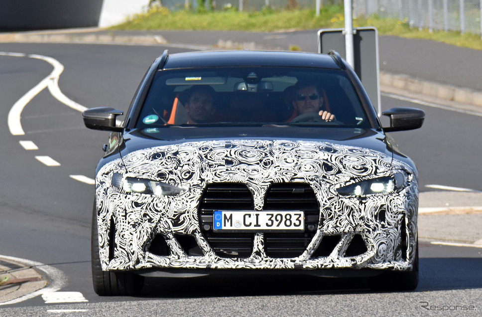 BMW M3ツーリング 改良新型プロトタイプ(スクープ写真)《APOLLO NEWS SERVICE》