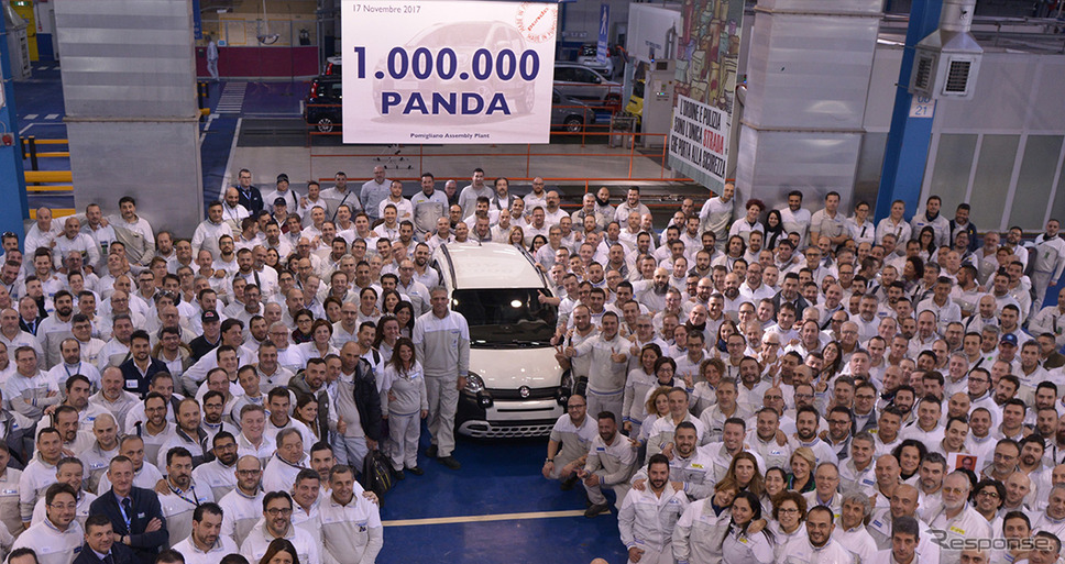 2017年、累計100万台のパンダを生産したポミリアーノ工場《photo by Fiat》