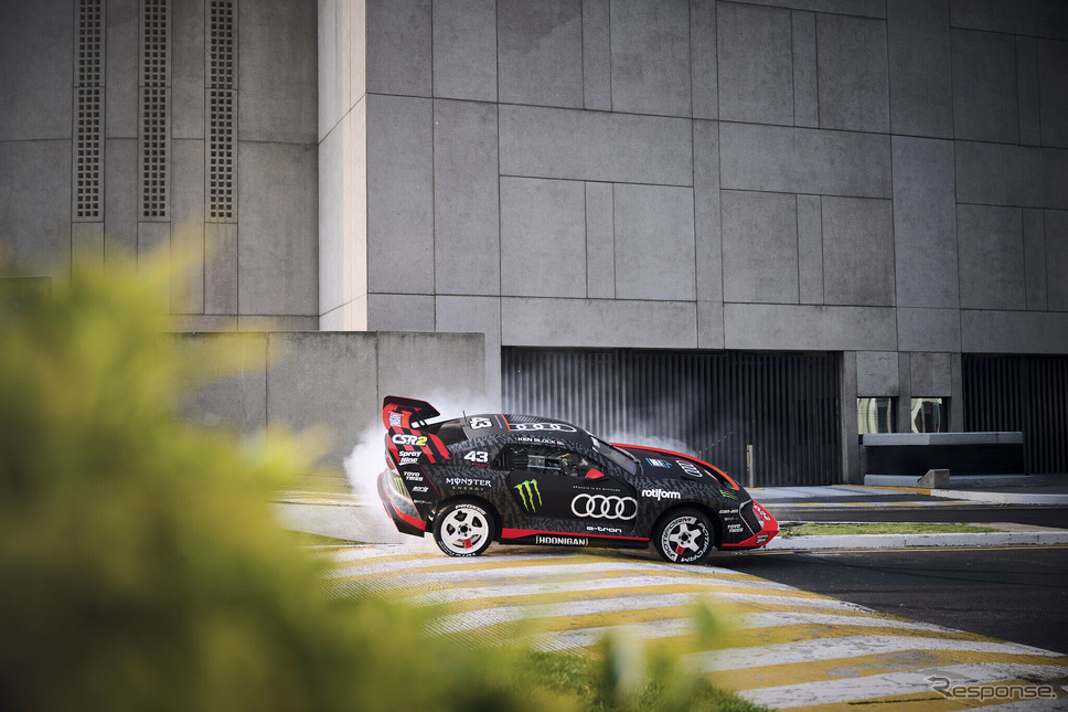 ケン・ブロックが亡くなる数週間前に撮影されたという「Electrikhana 2」《photo by Audi》